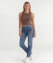 Crop-Top braun