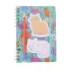 Cuaderno con notas adhesivas y bolígrafo