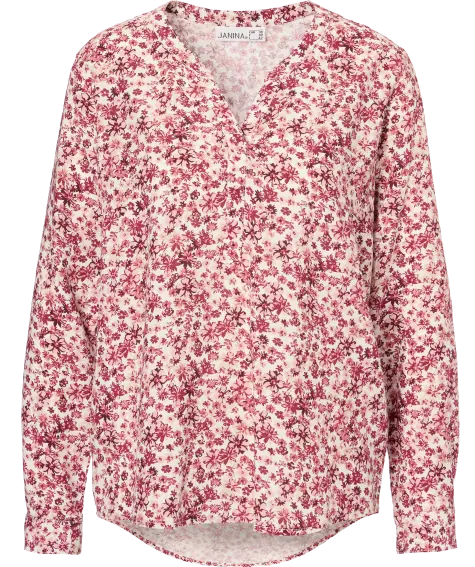 Gebloemde blouse met lange mouwen
