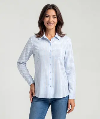 Blau gestreifte Bluse