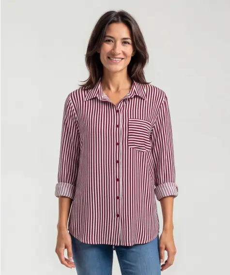 Blouse gestreept van viscose