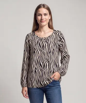 Bluse mit Zebramuster