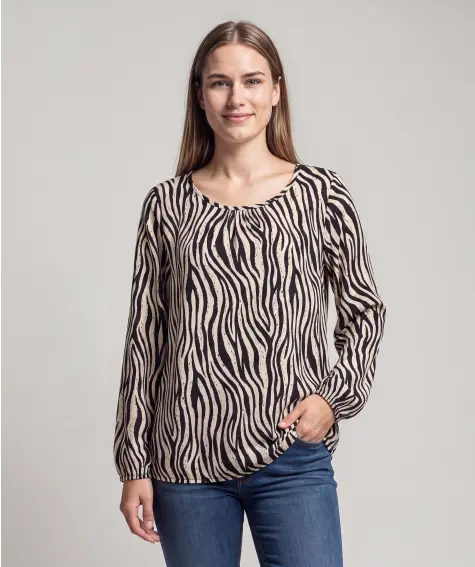 Bluse mit Zebramuster