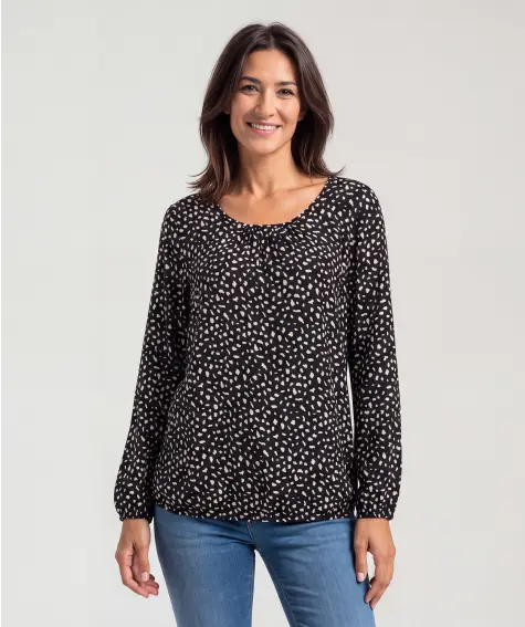 Gemusterte  Bluse