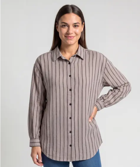 Blouse wijdvallend van mousseline