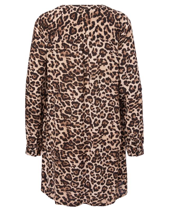 Leopard print longline blouse for women, leopard print (KiK Longbluse Leo (Leopardendruck)) — KiK, authentic German product in Morocco