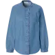Jeansbluse mit Rüschen