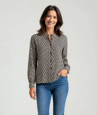 Hochgeschlossene Bluse