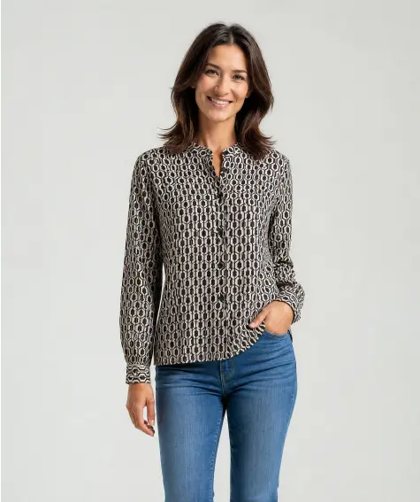 Hochgeschlossene Bluse