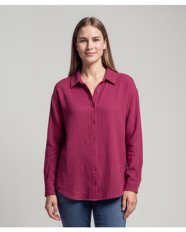 Muslin blouse for women, berry — KiK, authentic German product in Morocco