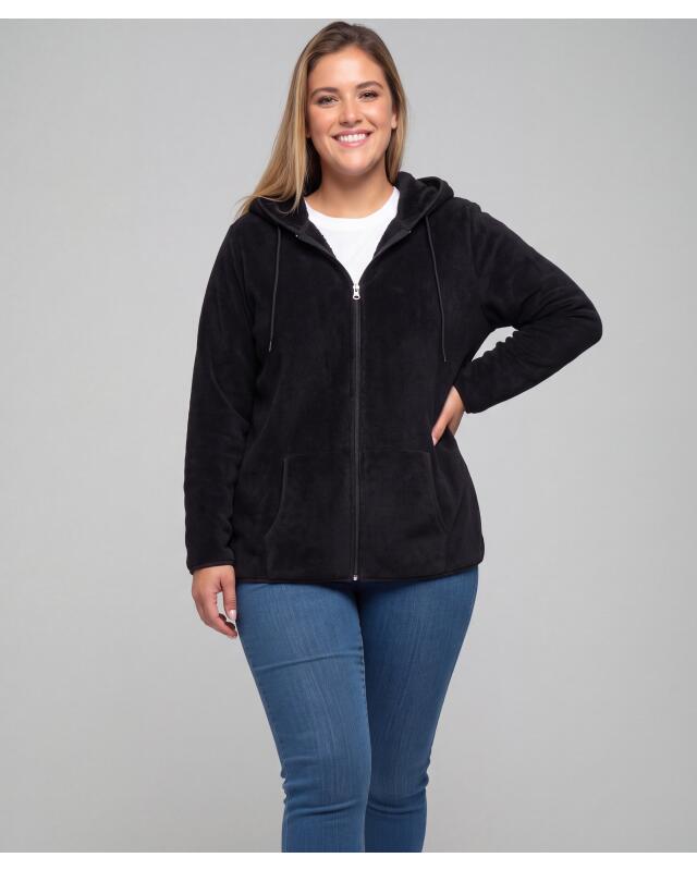 Veste polaire femme, noir (KiK Fleecejacke (schwarz)) — KiK, produit allemand authentique au Maroc