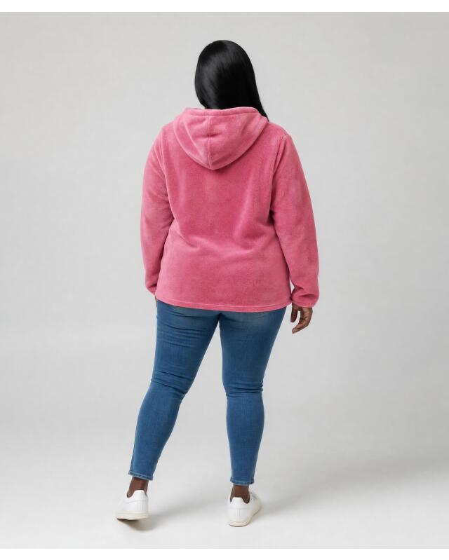 Veste polaire femme, rose foncé (KiK Fleecejacke (dunkelrosa)) — KiK, produit allemand authentique au Maroc