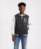 Collegejacke mit Kunstlederärmeln anthrazit