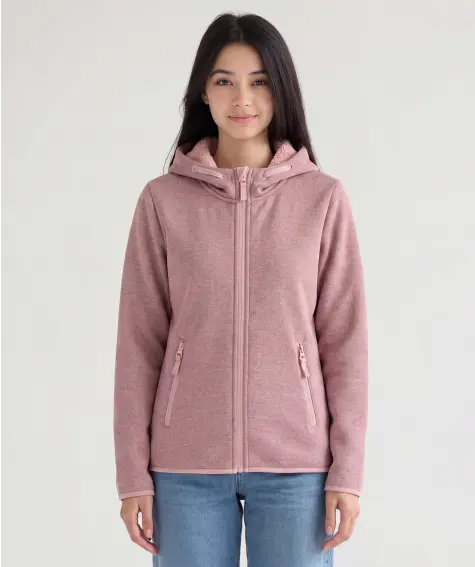 Strickfleecejacke mit Innenfutter