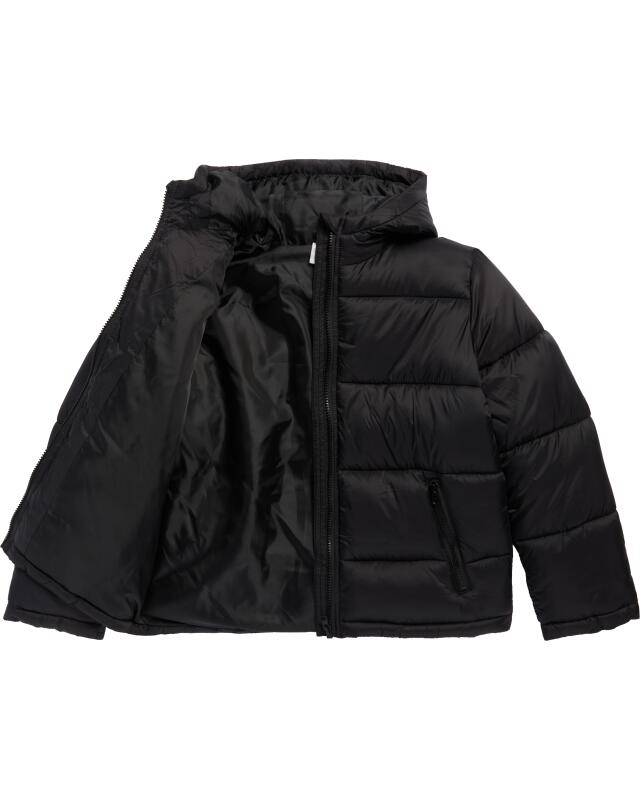 Quilted jacket with hood for boys, black (KiK Steppjacke mit Kapuze (schwarz)) — KiK, authentic German product in Morocco