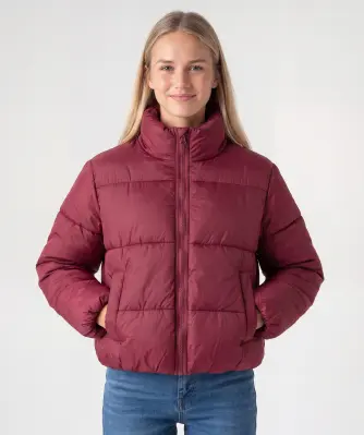 Jas gewatteerd donkerrood