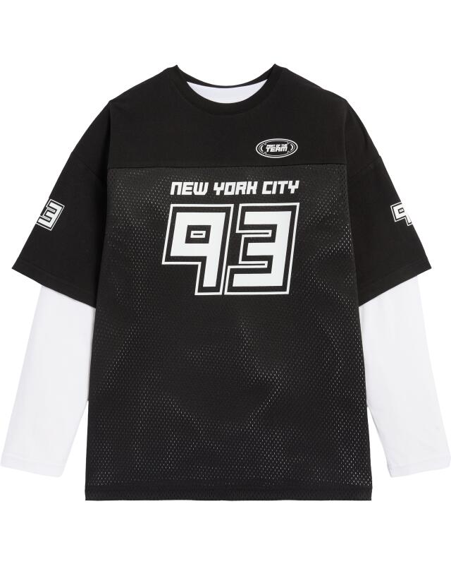 T-shirt + long-sleeved top for boys, black (KiK T-Shirt + Langarmshirt (schwarz)) — KiK, authentic German product in Morocco