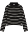 Geripptes Langarmshirt schwarz gestreift