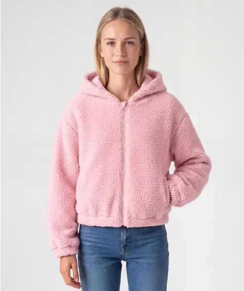 Jacke aus Teddyfleece