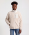 Einfarbige Teddyjacke Beige