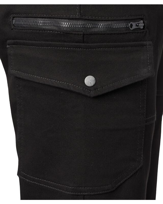 Pantalon cargo à bas élastiqués homme, noir (KiK Cargohose mit elastischen Beinabschlüssen (schwarz)) — KiK, produit allemand authentique au Maroc