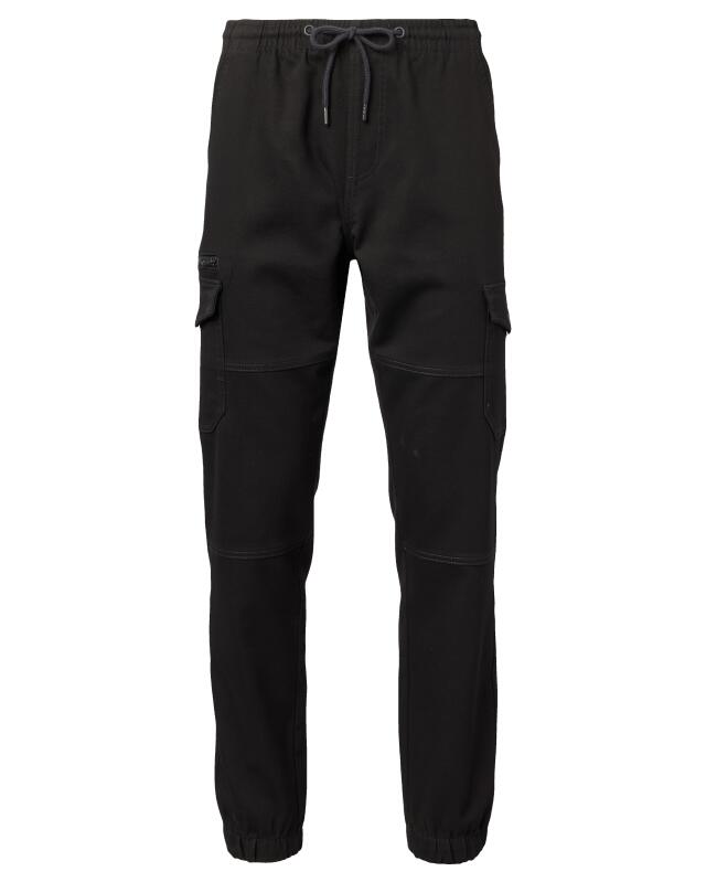 Pantalon cargo à bas élastiqués homme, noir (KiK Cargohose mit elastischen Beinabschlüssen (schwarz)) — KiK, produit allemand authentique au Maroc