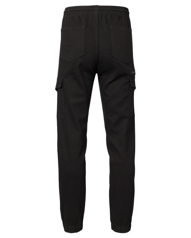 Pantalon cargo à bas élastiqués homme, noir (KiK Cargohose mit elastischen Beinabschlüssen (schwarz)) — KiK, produit allemand authentique au Maroc