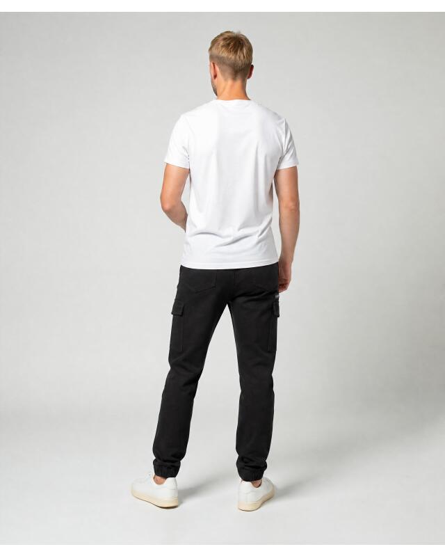 Pantalon cargo à bas élastiqués homme, noir (KiK Cargohose mit elastischen Beinabschlüssen (schwarz)) — KiK, produit allemand authentique au Maroc