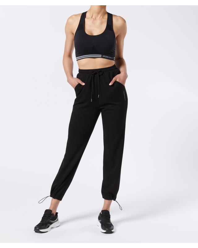 سروال رياضي بنهايات مطاطية للنساء، أسود (KiK Sporthose mit Gummi am Beinabschluss (schwarz)) — KiK, منتج ألماني أصلي في المغرب
