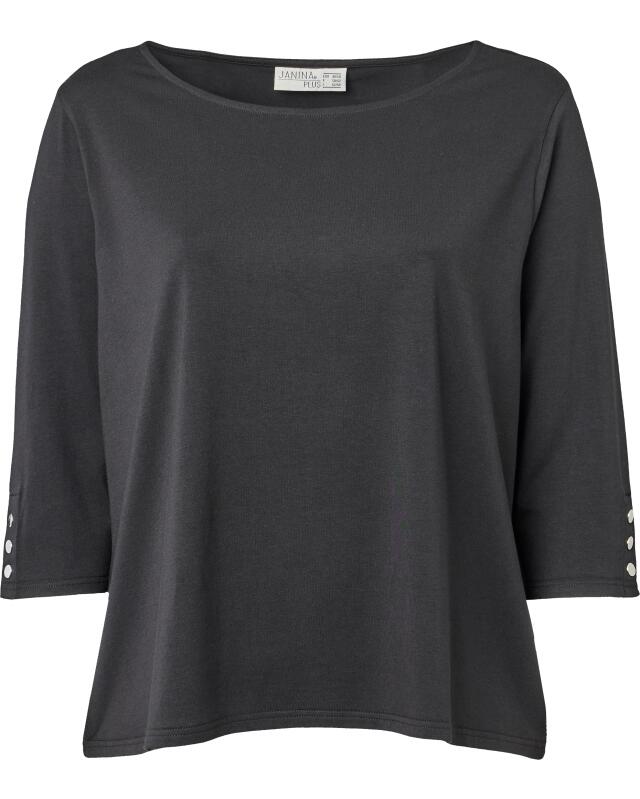 T-shirt à col bateau femme, noir (KiK Shirt mit U-Boot-Ausschnitt (schwarz)) — KiK, produit allemand authentique au Maroc