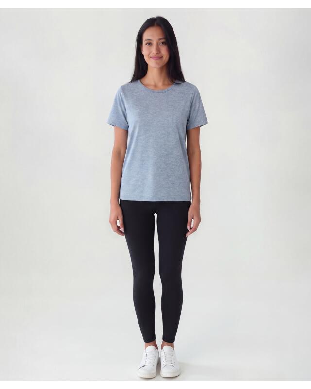T-shirt de sport chiné femme, bleu (KiK Meliertes Sport-Shirt (blau)) — KiK, produit allemand authentique au Maroc