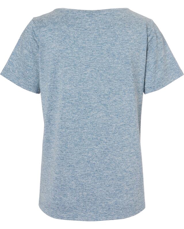 T-shirt de sport chiné femme, bleu (KiK Meliertes Sport-Shirt (blau)) — KiK, produit allemand authentique au Maroc