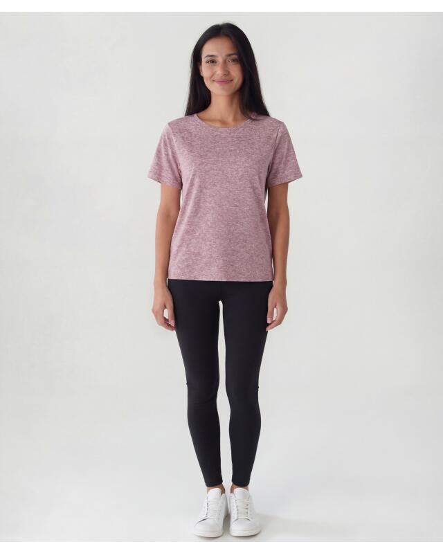 T-shirt de sport chiné femme, violet (KiK Meliertes Sport-Shirt (lila)) — KiK, produit allemand authentique au Maroc