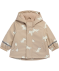 Regenjas met honden taupe