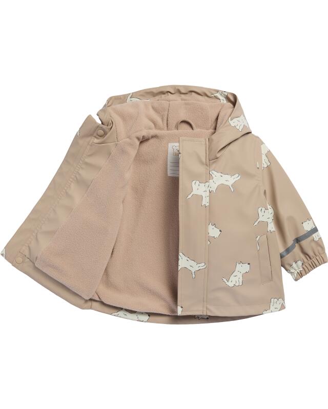 جاكيت مطر بنقشة الكلاب للرضيع، تاوب (KiK Regenjacke mit Hunden (taupe)) — KiK, منتج ألماني أصلي في المغرب