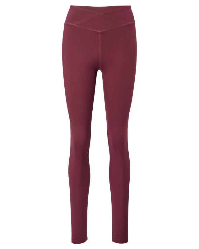 Sports leggings with overlapping waistband for women, purple (KiK Sport-Leggings mit überlappendem Bund (lila)) — KiK, authentic German product in Morocco