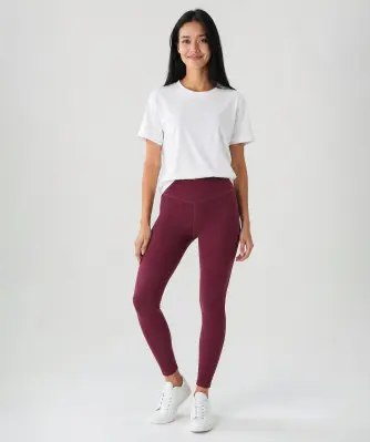 Sport-Leggings mit überlappendem Bund
