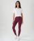 Sport-Leggings mit überlappendem Bund lila