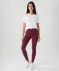 Sport-Leggings mit überlappendem Bund lila