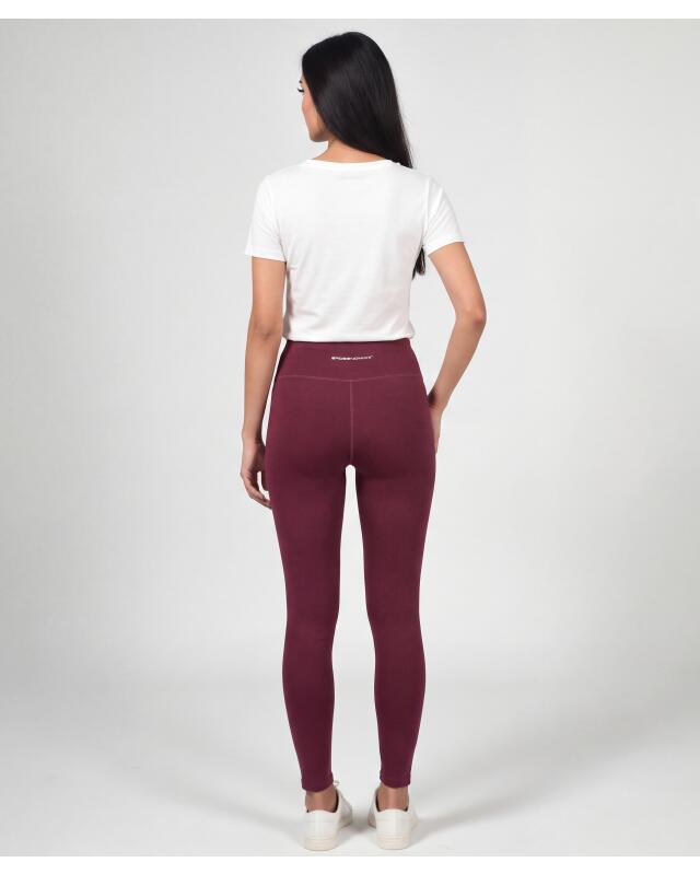 Sports leggings with overlapping waistband for women, purple (KiK Sport-Leggings mit überlappendem Bund (lila)) — KiK, authentic German product in Morocco