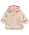 Geblümte Regenjacke naturfarben