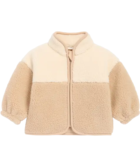 Teddyjacke mit Bären-Stickerei