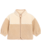 Teddyjacke mit Bären-Stickerei naturfarben