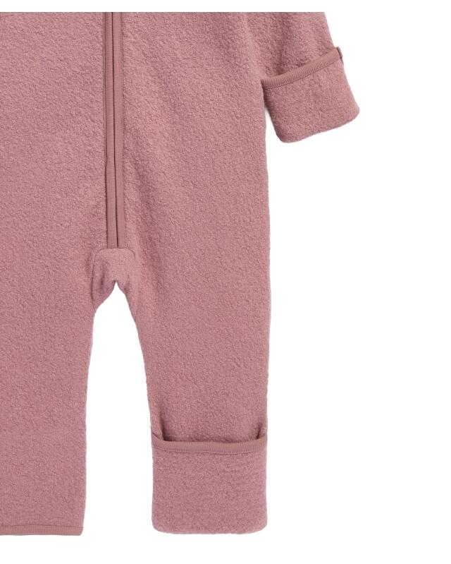 Combinaison en laine mérinos bébé fille, vieux rose (KiK Overall aus Merinowolle (altrosa)) — KiK, produit allemand authentique au Maroc