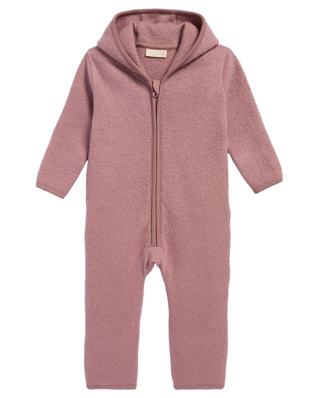 Combinaison en laine mérinos bébé fille, vieux rose (KiK Overall aus Merinowolle (altrosa)) — KiK, produit allemand authentique au Maroc