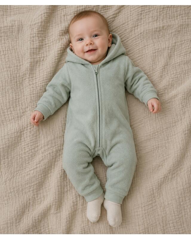 Combinaison en laine mérinos bébé garçon, gris (KiK Overall aus Merinowolle (grau)) — KiK, produit allemand authentique au Maroc
