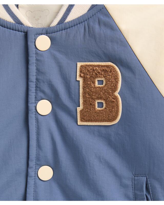 Veste teddy à manches contrastées bébé garçon, bleu (KiK Collegejacke mit Kontrastärmeln (blau)) — KiK, produit allemand authentique au Maroc