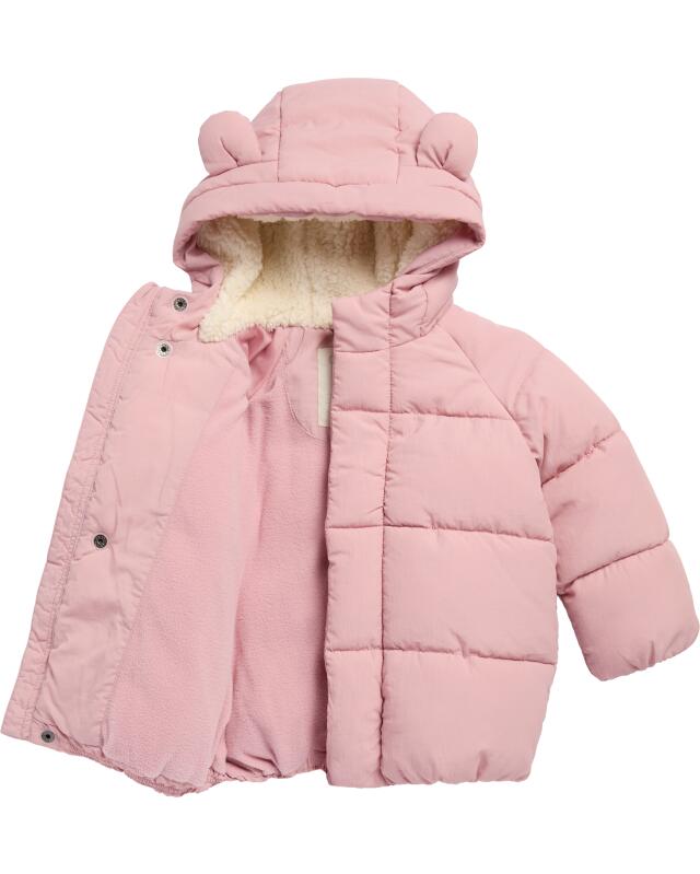 جاكيت منفوخ بقبعة للرضيعة، وردي (KiK Pufferjacke mit Kapuze (rosa)) — KiK, منتج ألماني أصلي في المغرب