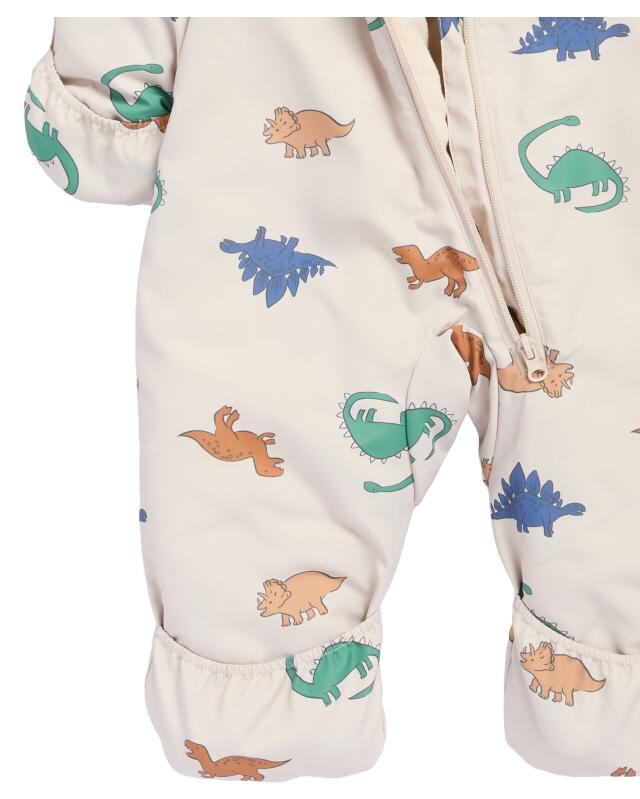 Combinaison de ski à dinosaures bébé garçon, crème (KiK Skianzug mit Dinos (creme)) — KiK, produit allemand authentique au Maroc