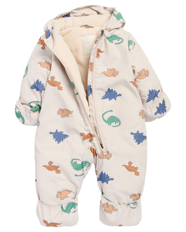 Combinaison de ski à dinosaures bébé garçon, crème (KiK Skianzug mit Dinos (creme)) — KiK, produit allemand authentique au Maroc